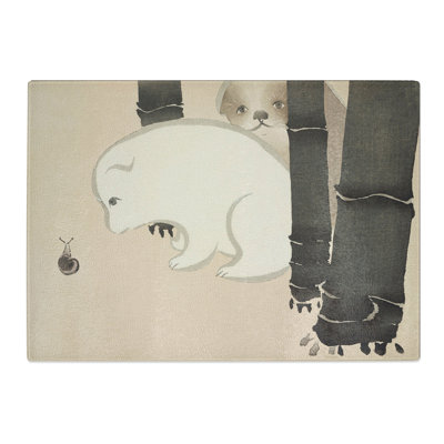 Puppies and a Snail by Kamisaka Sekka Chopping Board