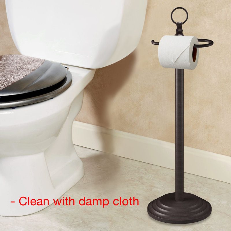 Oil Rubbed Bronze Freestanding Toilet Paper Holder