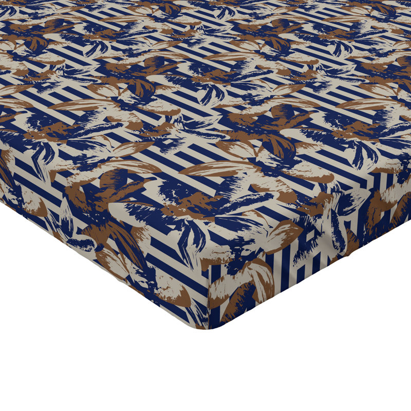 Drap-housse à motif de feuilles Ambesonne, Drap-housse de taille simple