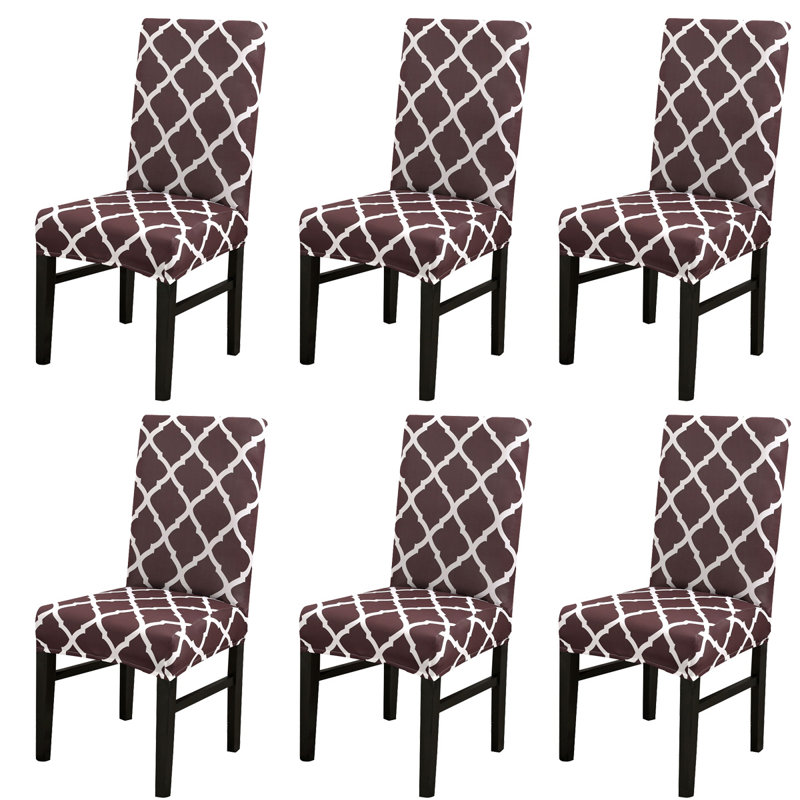 Box Cushion Dining Chair Slipcover, Brown