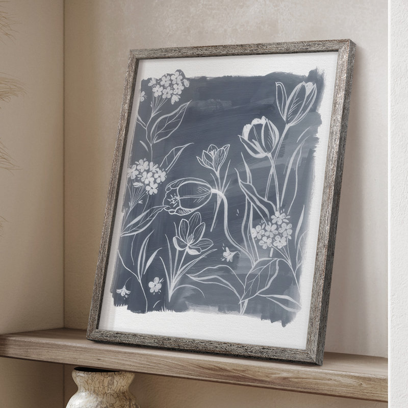 «Early Spring Blooms II», reproduction encadrée - bois massif, H 11 po x l 9 po
