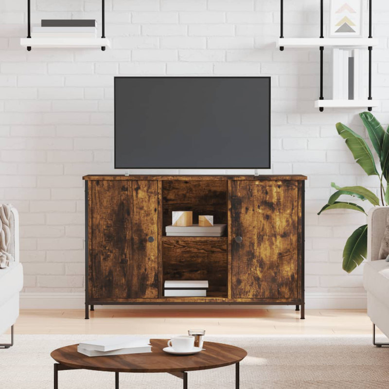 Maahin TV Stand for TVs up to 43", Smoked Brown