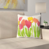 Bright Tulips by Laura Trevey Throw Pillow