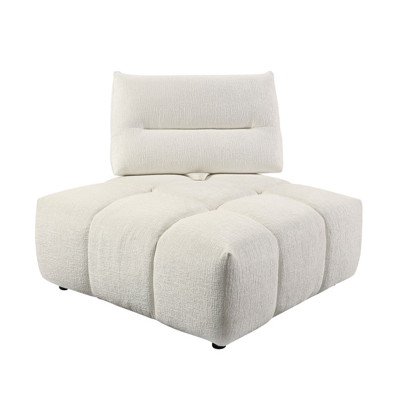 Cristeen Contemporary Upholstered Armless Modular - Wedge in Beige