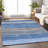Premium Machine Washable Tweedy Blue Rug-1168361203