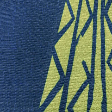 Housse de coussin Niho Kila Moss and Navy, Bleu marine / vert abstrait