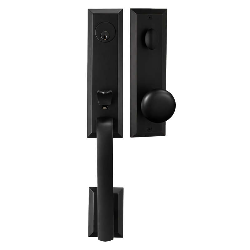 Bravura 971-906 Active Austin Handleset with Macon Knob in Oil Rubbed Bronze, Matte Black
