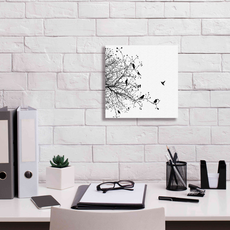«Bird I» par Graphinc, reproduction sur toile tendue, H 12 po x l 12 po x P 0,75 po