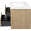 Meuble-lavabo mural 30 po avec lavabo, meuble de rangement flottant avec comptoir en résine de pierre et tiroirs à fermeture douce, chêne naturel-369908792-369908804