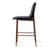 26 inch Faux Leather Counter Stools with Walnut Finish Metal Legs-754420465