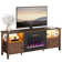 Brahma TV Stand, LED Media Console with Storage, with Electric Fireplace Included