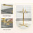 Dining Tables (table Only, No Chairs, Complete With Top And Legs) Modern Glass Gold Small Kitchen