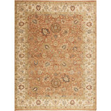 Sovereign Hand Knotted Wool Area Rug in Pink