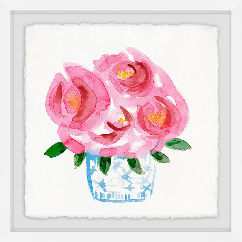 " Pink Blooms ", 24" H x 24" W