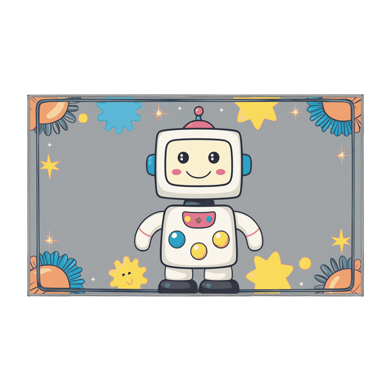 Tapis pour enfants East Urban Home, Rectangulaire 7 pi x 10 pi
