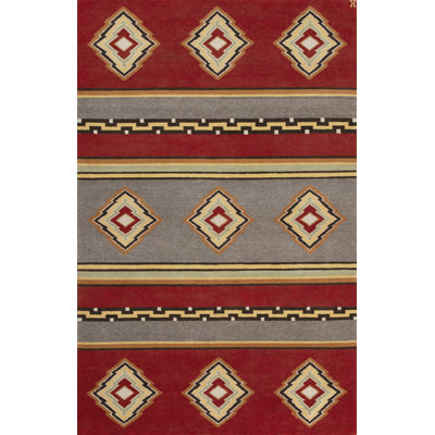 Mesa Wool Southwestern Area Rug in Red