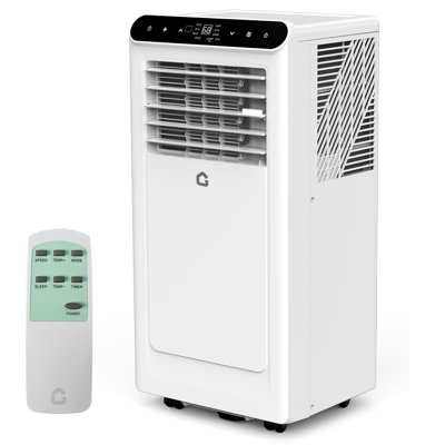 Climatiseurs portatifs Garvee avec chauffage, climatiseur portatif de 10 000 BTU pour une pièce jusqu'à 450 pieds carrés, climatiseur silencieux 4-en-1 avec ventilateur et déshumidificateur, télécommande, minuterie 24H, trousse d'installation de fen