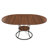 Expandable Dining Table with Shelf & Metal Base