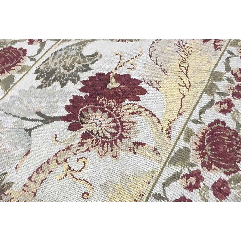 Hand-Knotted High-Quality Ivory Area Rug