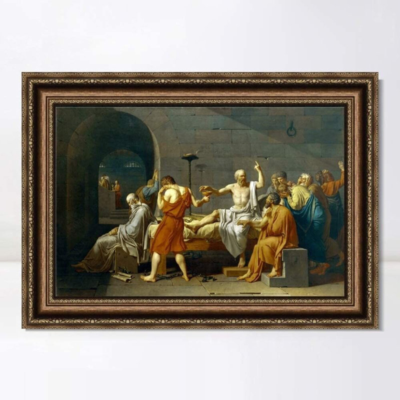 La mort de Socrate par Jacques Louis David par Jacques-Louis David, reproduction sur toile flottante