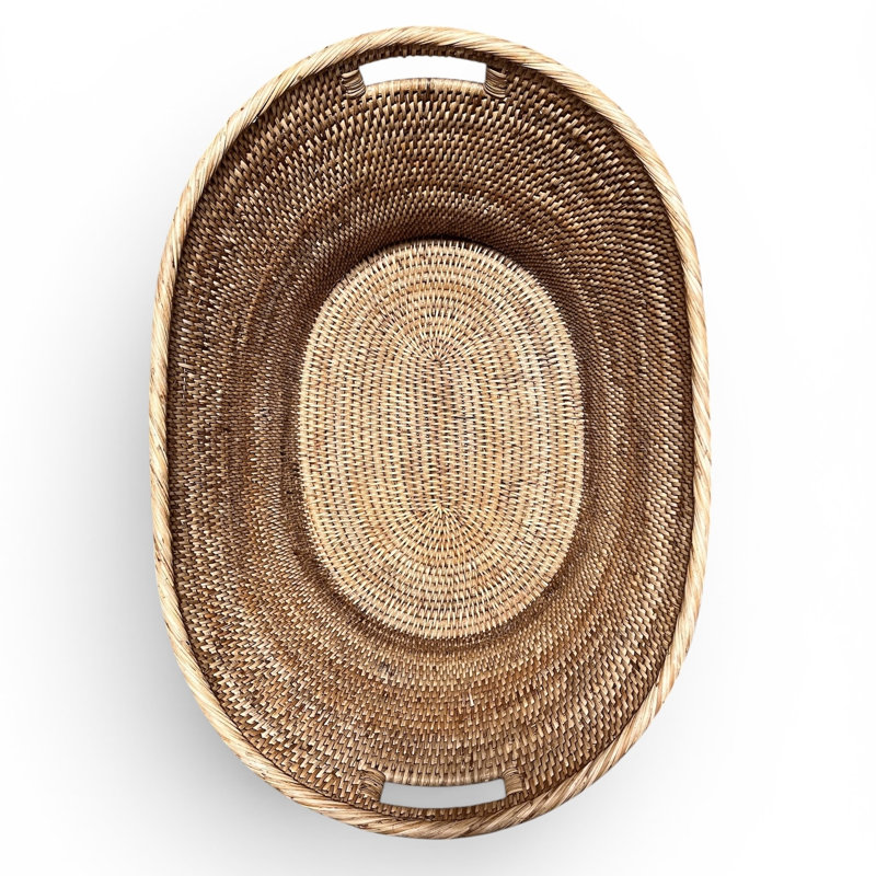 Oval Family Basket, Natural Matte