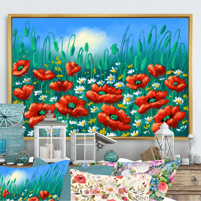 Paysage coquelicots - sur