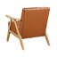 Fauteuil Indy Accent Club, similicuir, bois massif brun naturel-114018750