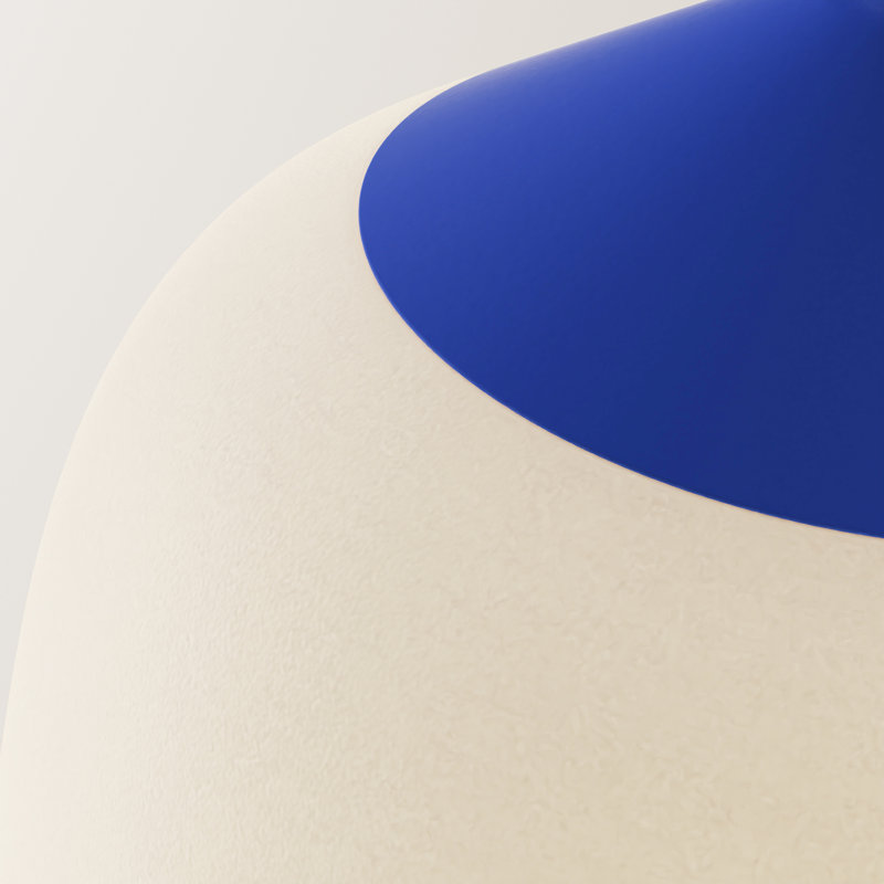 Goby Pendant Light, White, Cobalt, 18" H x 9" W x 5.25" D