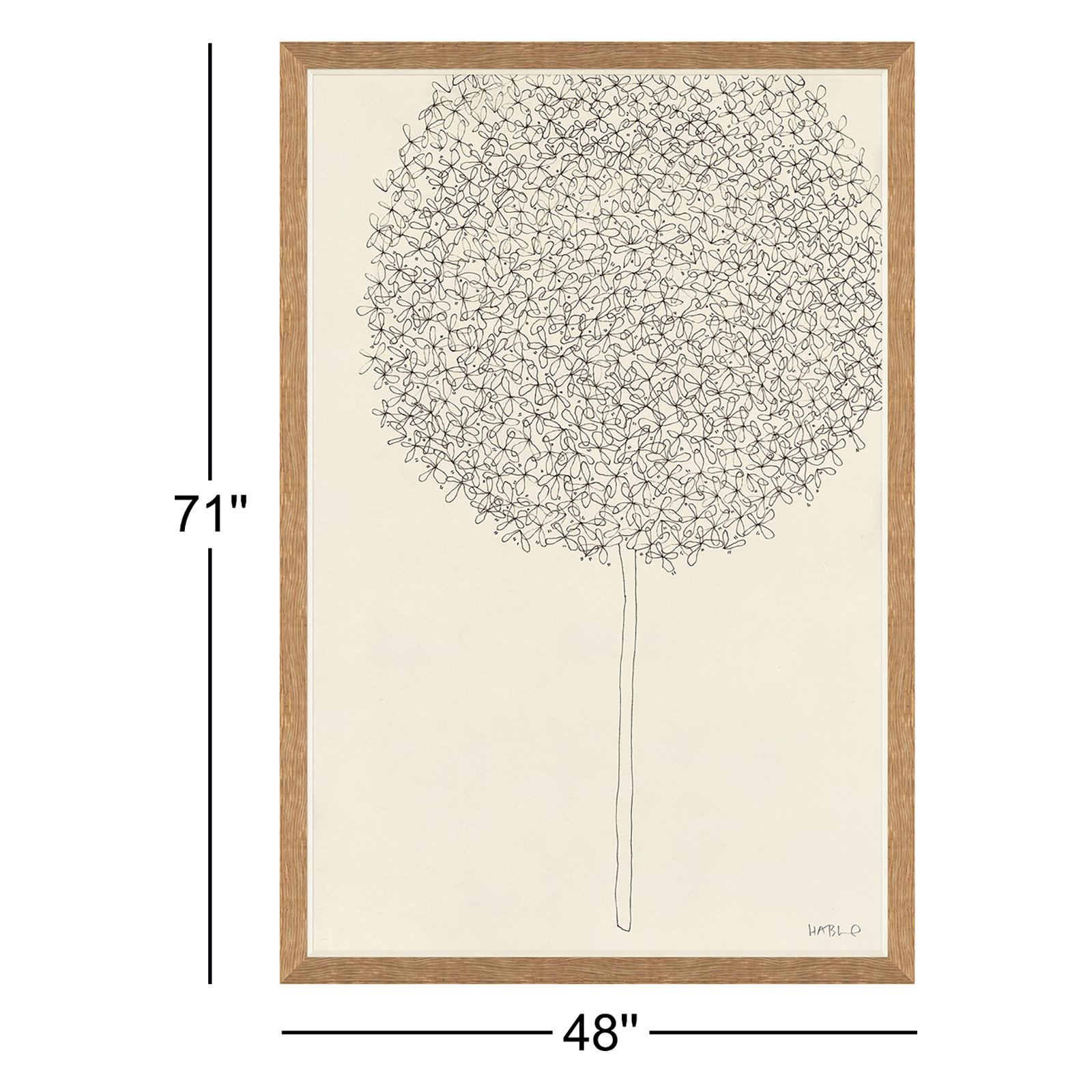Allium I Print by Susan Hable, 71" H x 48" W
