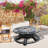 47" Large Outdoor Wood Burning Fire Pit with Grill and Lid