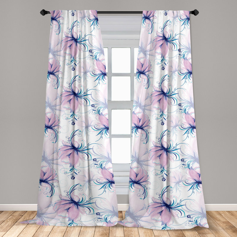 Semi Sheer Curtain Pair, 28" W x 63" L