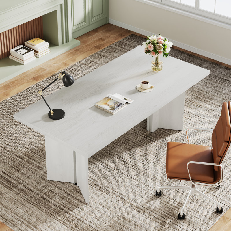 Ragusa 63-Inch Rectangle Computer Desk, White