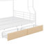 Lit superposé double au-dessus de grand lit double avec 2 tiroirs-990156251