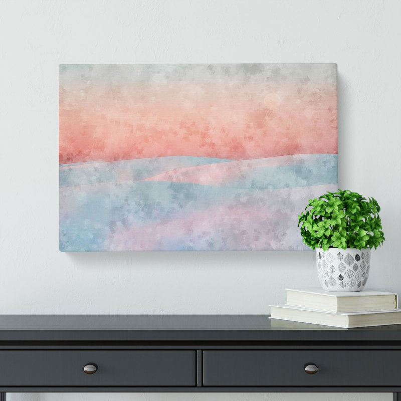 Pink Desert - Wrapped Canvas Painting, 35cm H x 50cm W x 3cm D
