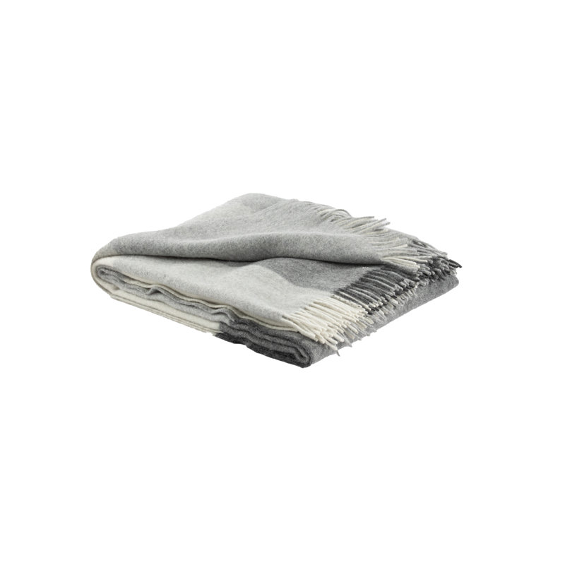 Alpaca Faroe Throw, Gray/White