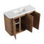 Meuble-lavabo autoportant Serene et ensemble lavabo en résine blanche avec portes à fermeture en douceur-135533592