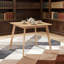 Table de salle à manger en bois 35,43 pouces Saving Place, table de cuisine carrée de conception moderne pour 4 personnes