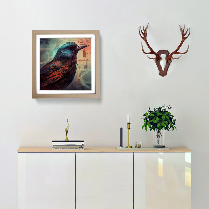 Single Picture Frame Print on Wood, Oak