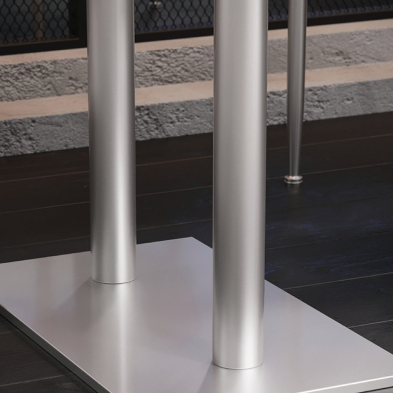 Murch 4 - Person Pedestal Dining Set, Silver, Silver, 29.6'' H x 47.3'' L x 23.7'' W