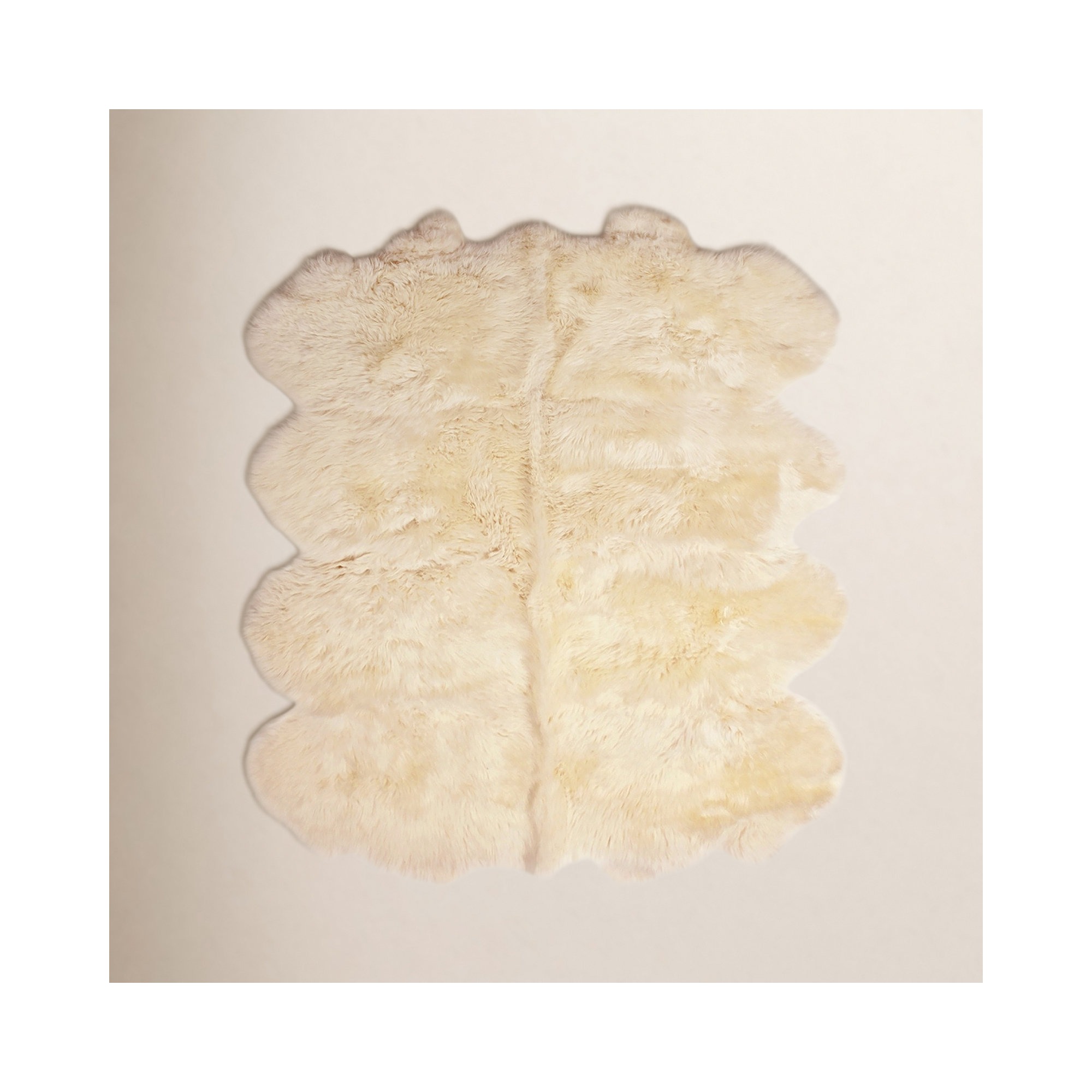 Fris Sheepskin Champagne Rug, Novelty 5'6" x 7'
