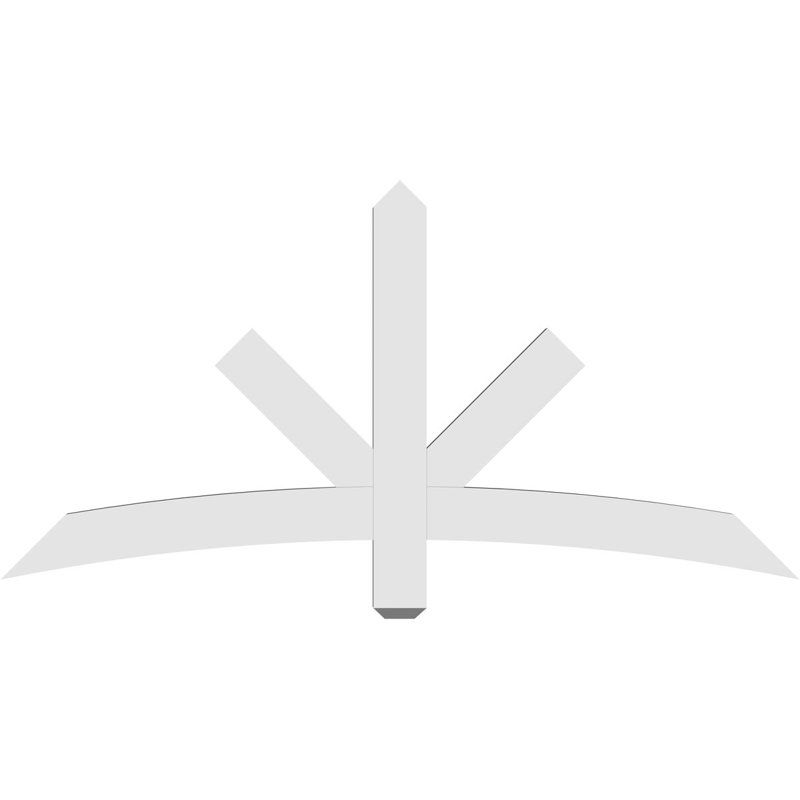 Support de pignon Alberta Alberta, H 17,5 po x l 60 po (pas 7/12), P 4 po x F 4 po, PVC