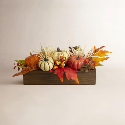 Pumpkin and Berry Artificial Arrangement