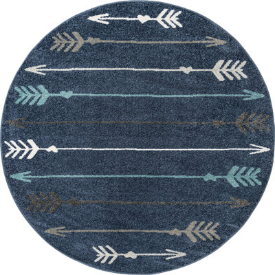 Tapis abstrait bleu nuit