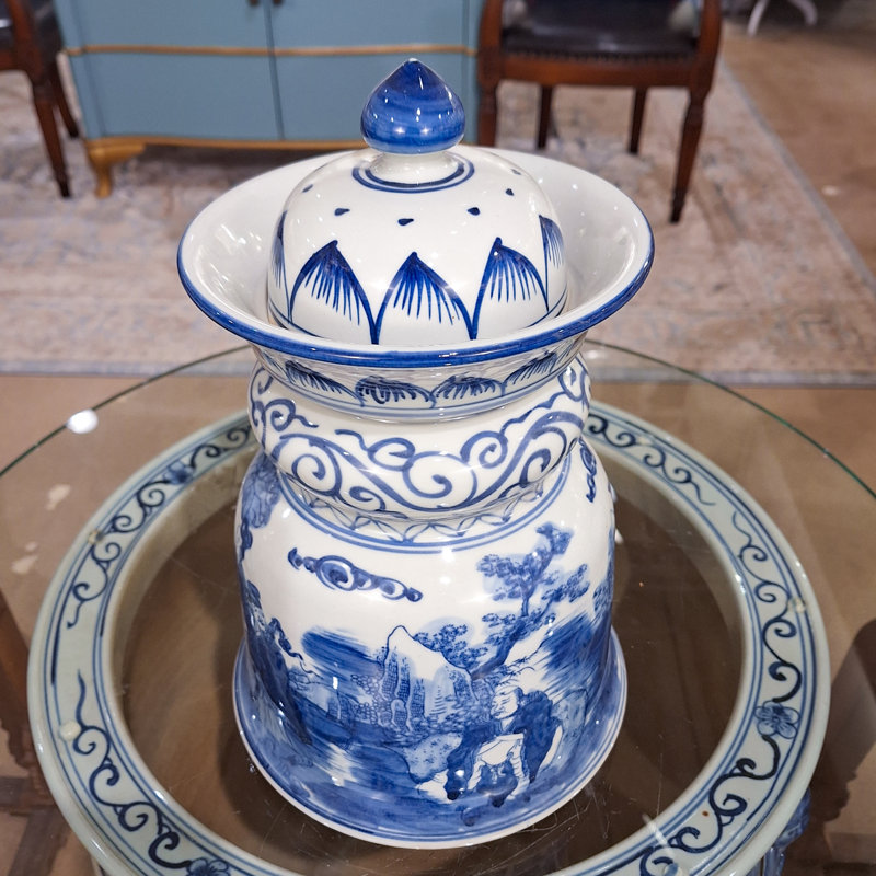 Handmade Porcelain China Ginger Jar