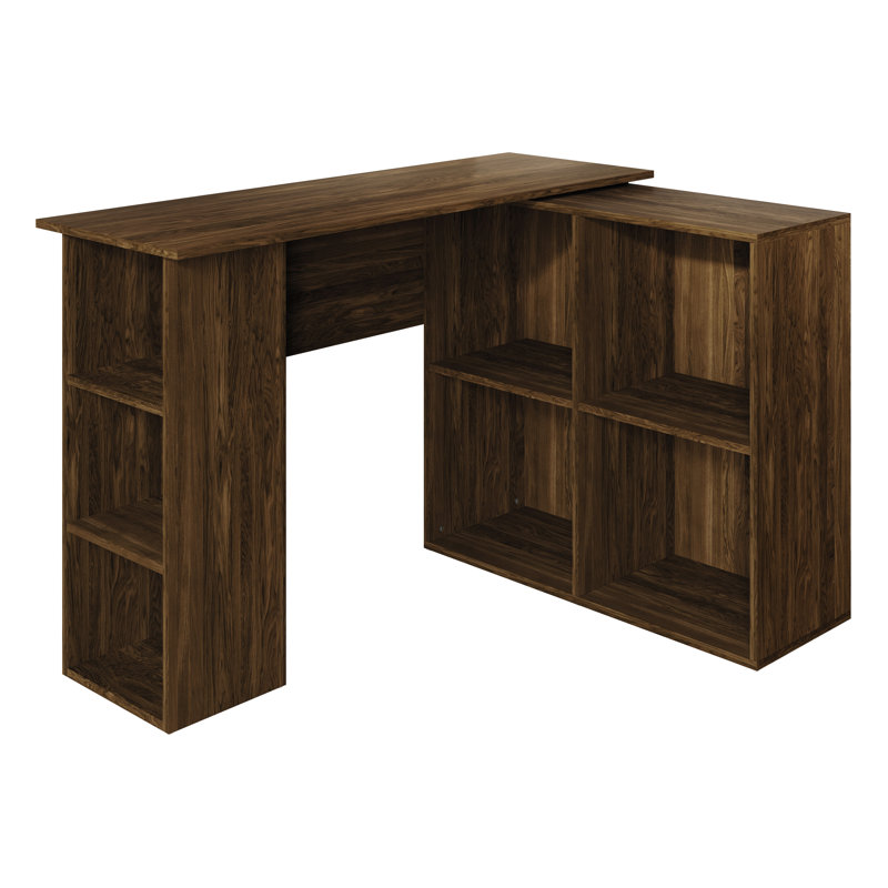 Bureau d'écriture en L Linden Classic - brun, Brun