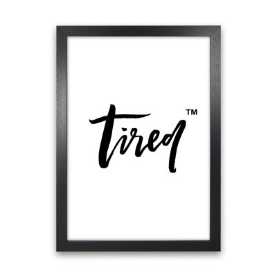 Tired Tm 1 Piece Wall Art on Canvas