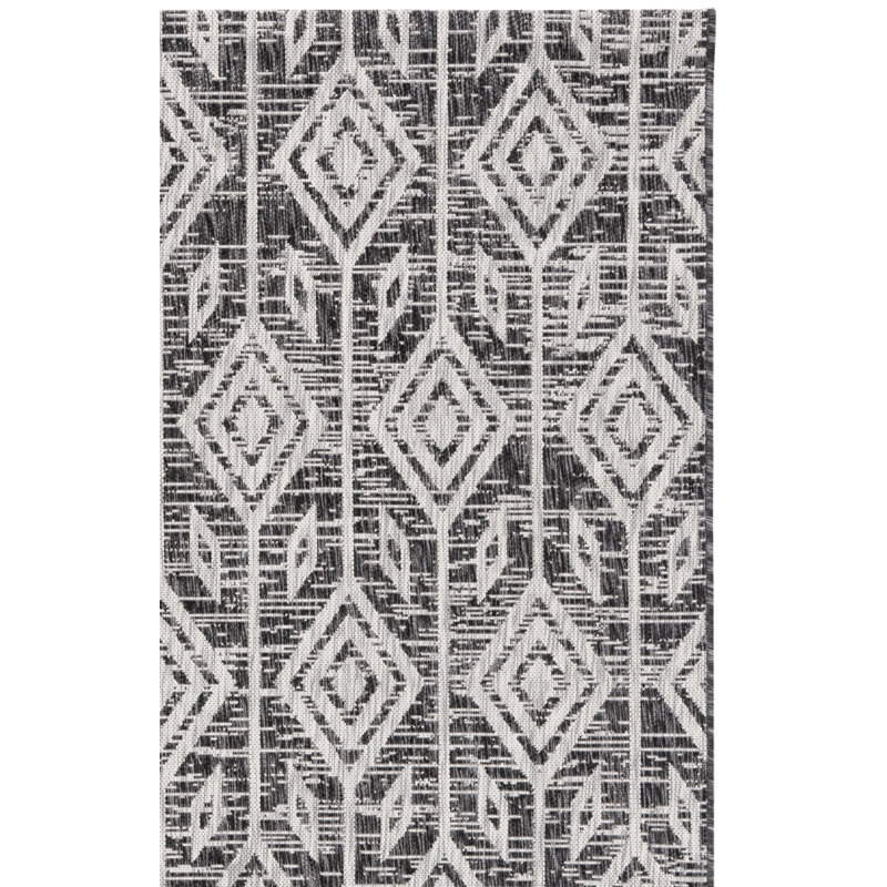 Estaugh Performance Ikat Indoor/Outdoor Area Rug, Square 6'7"