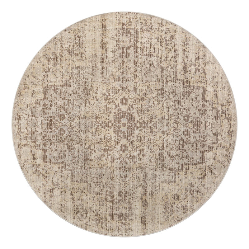Floral Indoor Rug, Round 4'1"