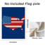 Drapeau de jardin à double face texturé US Map