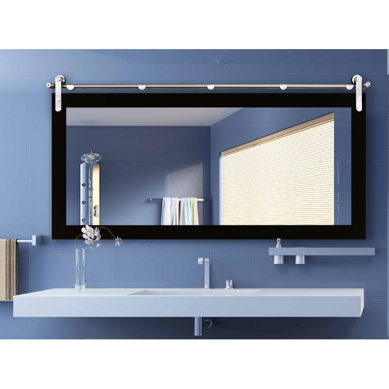 Karlyn Engineered Wood Flat Mirror, 30.5 x 51.5, Black